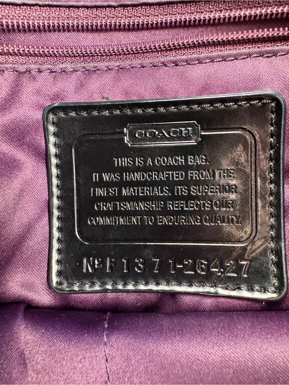 Y2K Coach poppy Black Signature Canvas Tote with Patent Trim